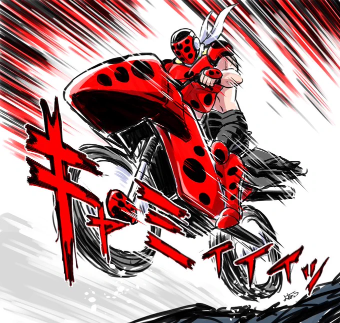 バイクに乗るマリキータマン #キン肉マン