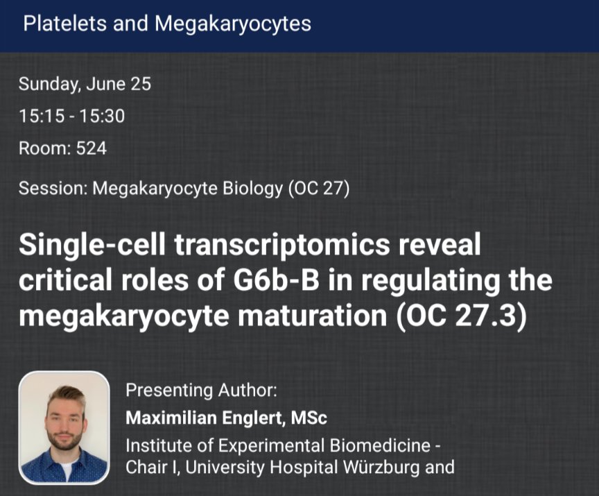 I hope you all enjoyed yesterday's #ISTH2023 opening as much as we did and are now in one of the fascinating state-of-the-art sessions.
If you are interested in #megakaryocytes and/or #SingleCellSequencing have a look at @Maxi_nglrt's oral communication today.