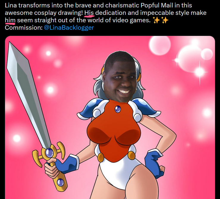 LinaFartemis's tweet photo. God damn, even people @LinaBacklogger paying for artwork calling him out on his BS! XD This is so beyond humiliating, everyone knows he just a horny dude lol https://t.co/aaltlKaRpm