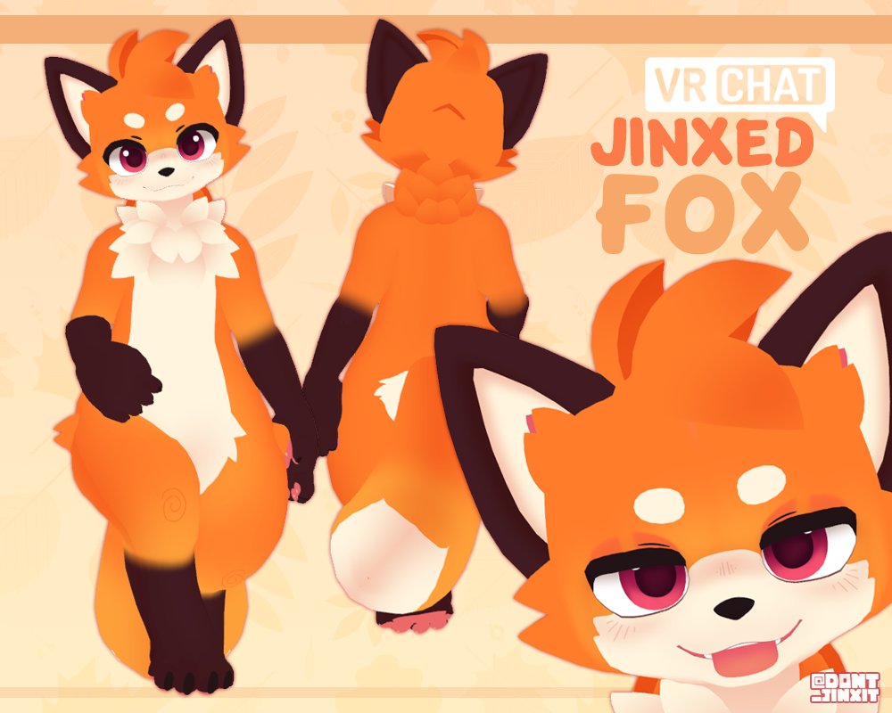 dont_jinxit's tweet photo. Woo it's done! :D

New Jinxed Fox VRChat avatar now available for purchase!

Lonk shared below :3 https://t.co/8MB91rjTyE