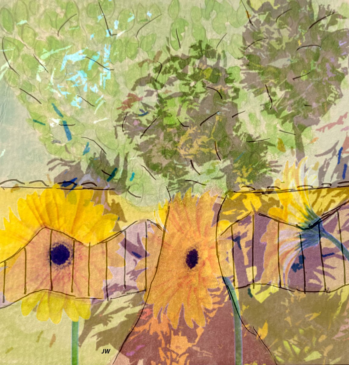 'Garden Bright'
#art #garden #flowers #tree #fence #abstract #landscape #watercolor #mixedmedia #computercollage #digitalpainting #dailyart #sundayart #recycledart #layers #nature #artist #beautiful #creative #janicewilliamsart
artstudio99.com
