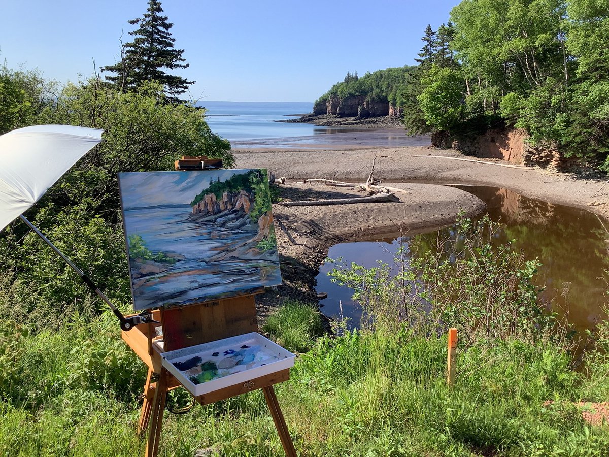 parrsborocreate's tweet photo. The exhibition and sale of PIPAF paintings continue today at The Hall (44 King St.) and the Art Lab (121 Main St.) from 10 a.m. to 5 p.m. with free admission.Check out the awesome paintings - a great opportunity to add to your collection. https://t.co/NERSZxdseW