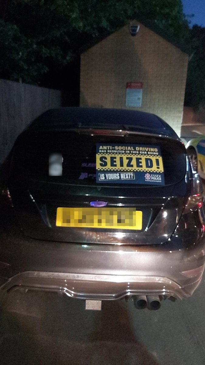 This was seized on the spot last night at #Lakeside using sec 59 powers for drifting around a roundabout and going the wrong way around 2 others.

Sec59 allows us to seize after a warning in the <12 months, but also without prior warning in situations like this. 

Is yours next?