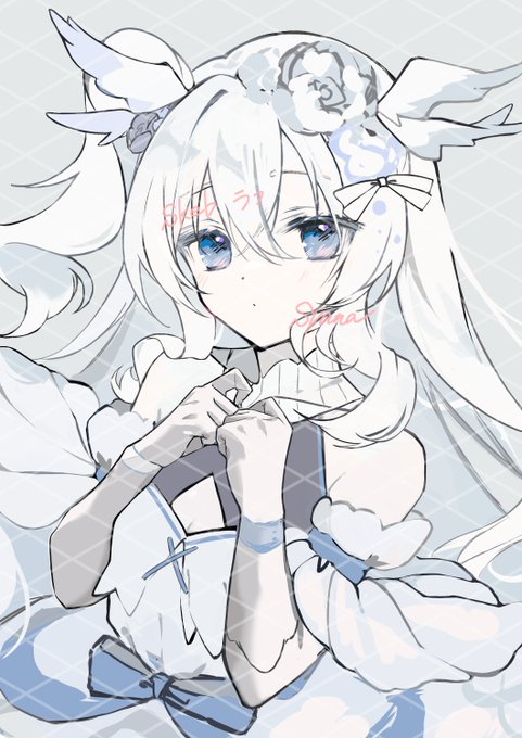 「cleavage cutout white hair」 illustration images(Latest)