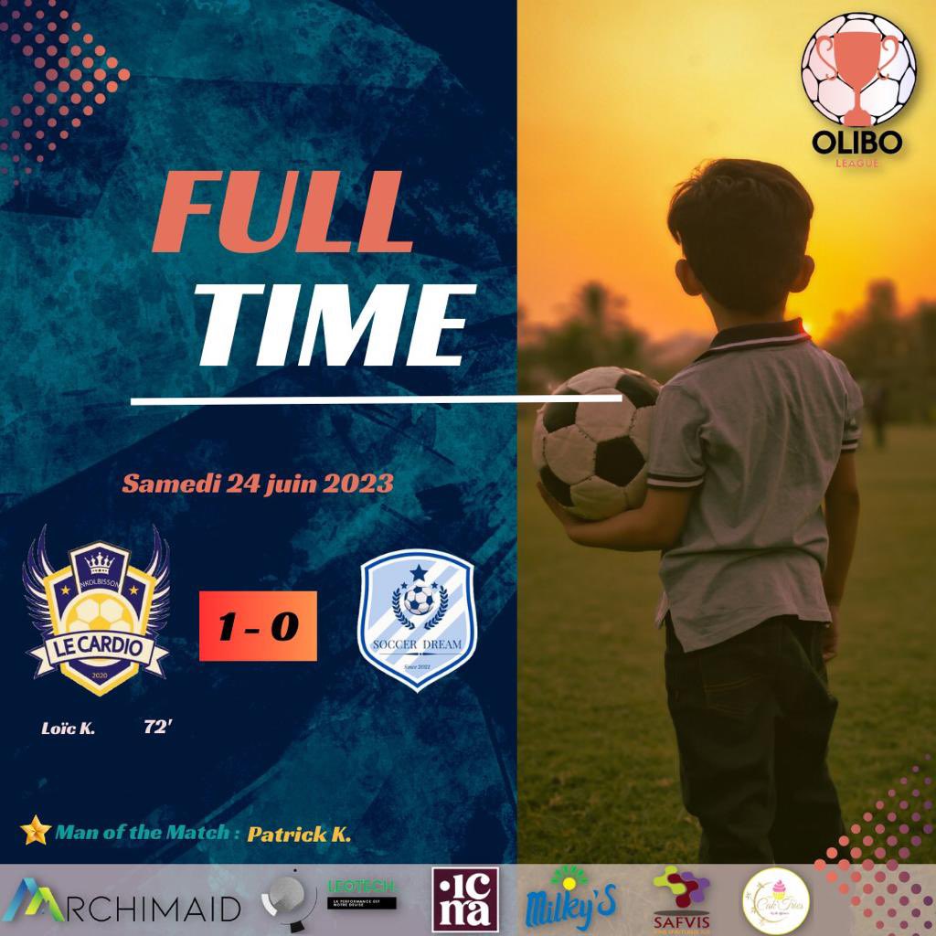 Oliboleague's tweet photo. 🚨🚨🚨URGENT !!!  @LECARDIO237 s’impose 1-0 face au SOCCER DREAM. 
Malgré cette défaite , LE SOCCER DREAM est officiellement le champion de la deuxième édition du championnat Olibo. Quelle Compétition , Quel parcours !! Ils auront été leaders tout au long de la compétition. https://t.co/DsSLJsNOvF