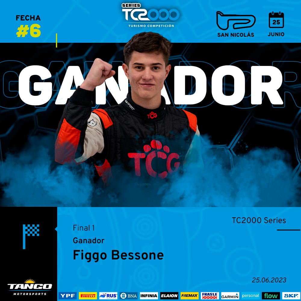 SuperTC2000's tweet photo. 🏆 LUCHE, VUELVE Y GANA ⭐

Triunfazo agónico de @figgobessone que en su vuelta al #TC2000Series se queda con una gran victoria 🔝 https://t.co/wkuh9EMOdK