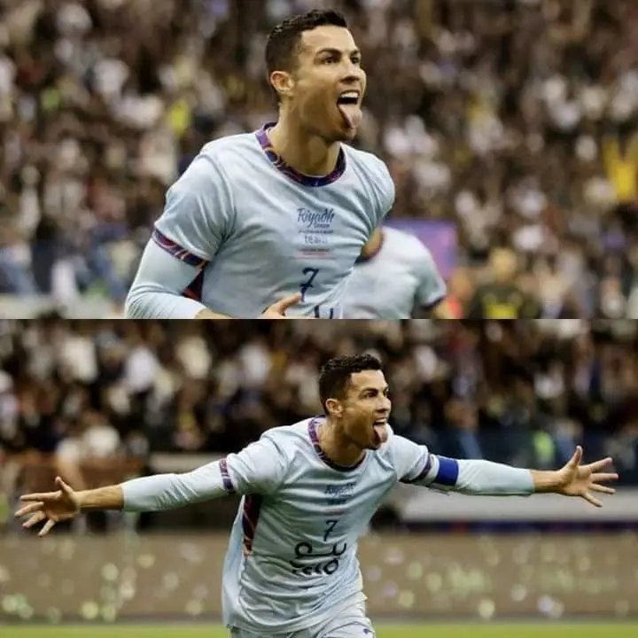 Messi after scoring | Ronaldo after scoring 
a hatrick in a             |   a penalty in a
Charity match.          |   Charity match.