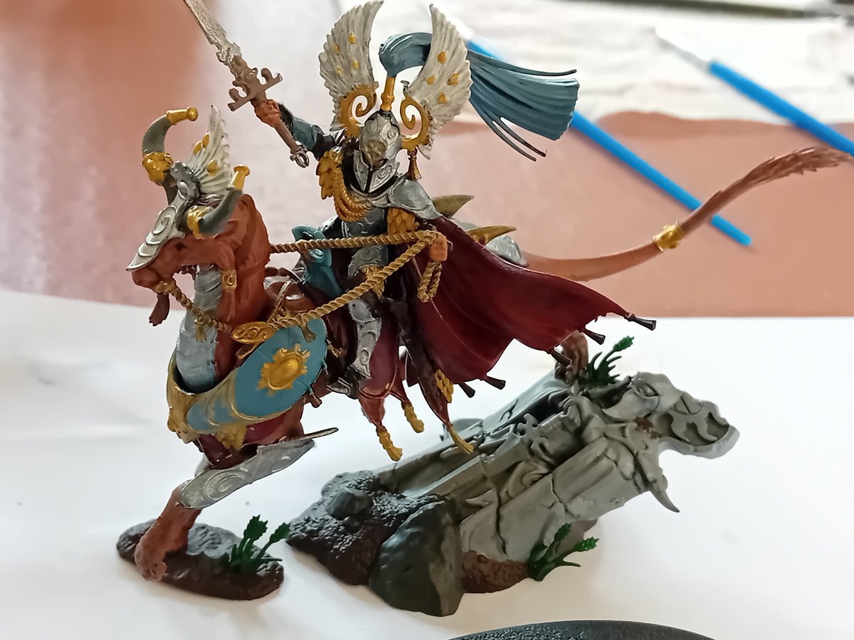 Roll4Creativity's tweet image. Finally, I got back to working on this figure from @warhammer . I love the amount of detail on it! #minipainting