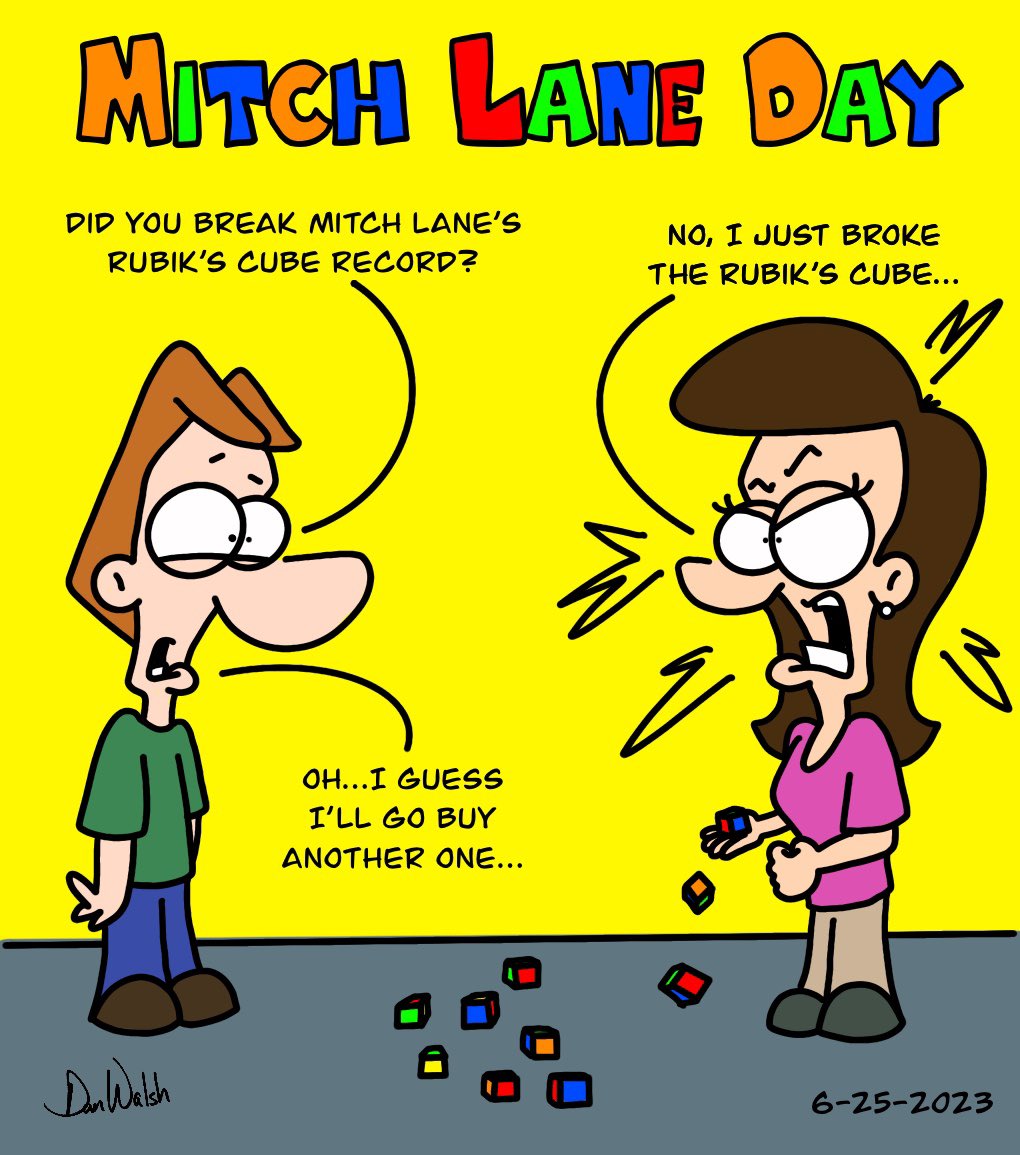 I bet Mitch cheated…

danwdrawing.myportfolio.com/drawing-a-blank

#danwdrawings #caricatures #digitalcartoon #artoftheday #cartoonart #cartoons #digitalart #comics #cartooning #comicart #fanart #cartoondrawing #cartoonstyle #drawingablank #daysoftheyear #mitchlaneday #rubikscube #puzzle