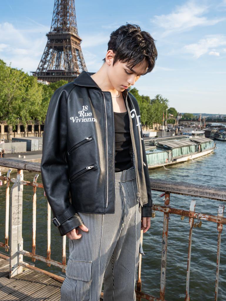 KENZO global ambassador, #VERNON at the KENZO SS24 show by