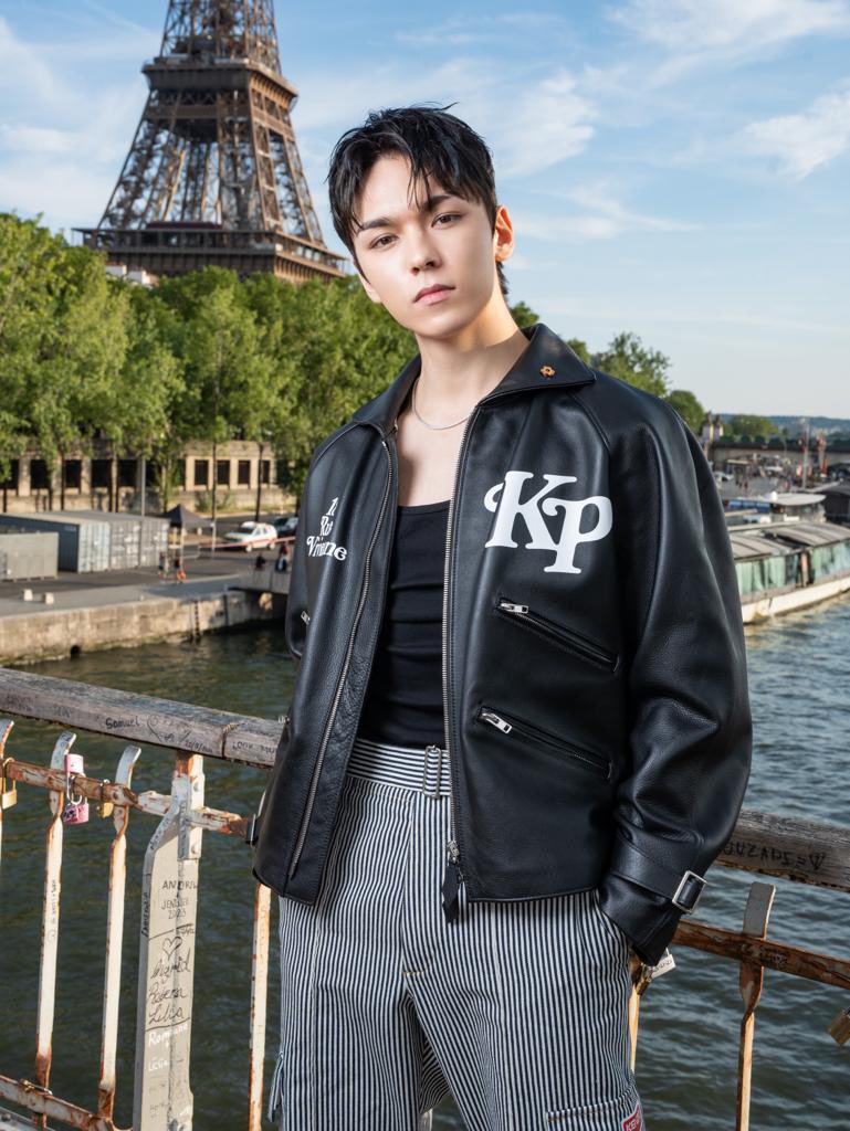 KENZO global ambassador, #VERNON at the KENZO SS24 show by @nigoldeneye.

#KENZONIGO