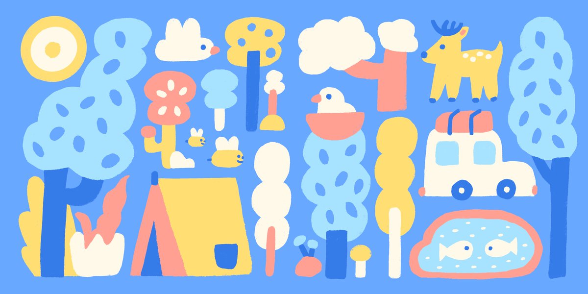 Camping in the woods 🏕️

#Procreate #Kidsillustration