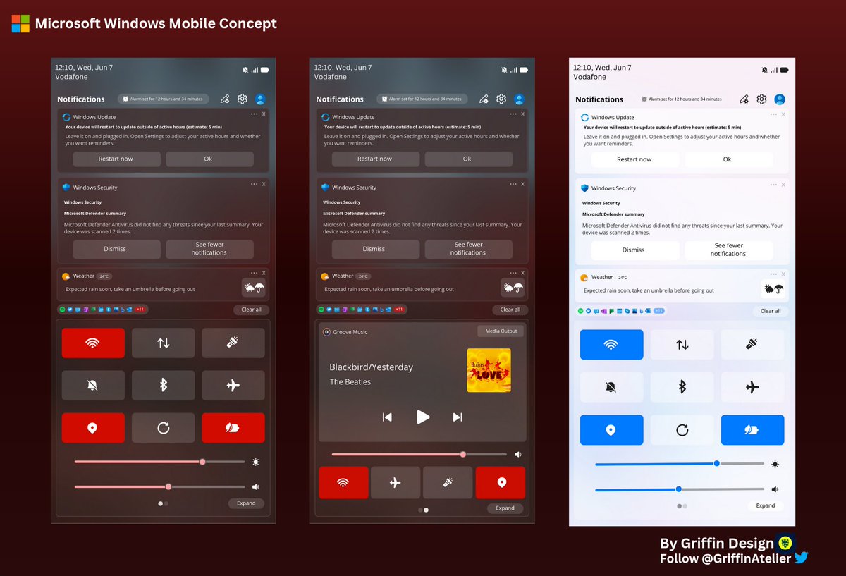 Windows Mobile concept you asked? Here it is in all its glory. 😎 Designed on Canva for Android,if you don't like it please provide feedback to improve it later. Likes & retweets appreciated @TheRichWoods @FireCubeStudios @zeealeid #windows #conceptdesign (1/n) more info 🧵