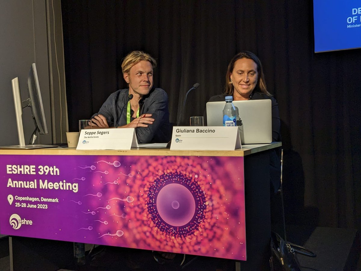 #ESHRE2023
Final session of the day, moderated by Dr @giulianabaccino  and Dr Seppe Segers 👇
We will have the pleasure to listen Dr @IsaTul and Dr @CathyHerbrand 👏
📍 Join us at Pink 2
@ESHRE @EshreEthicsLaw
