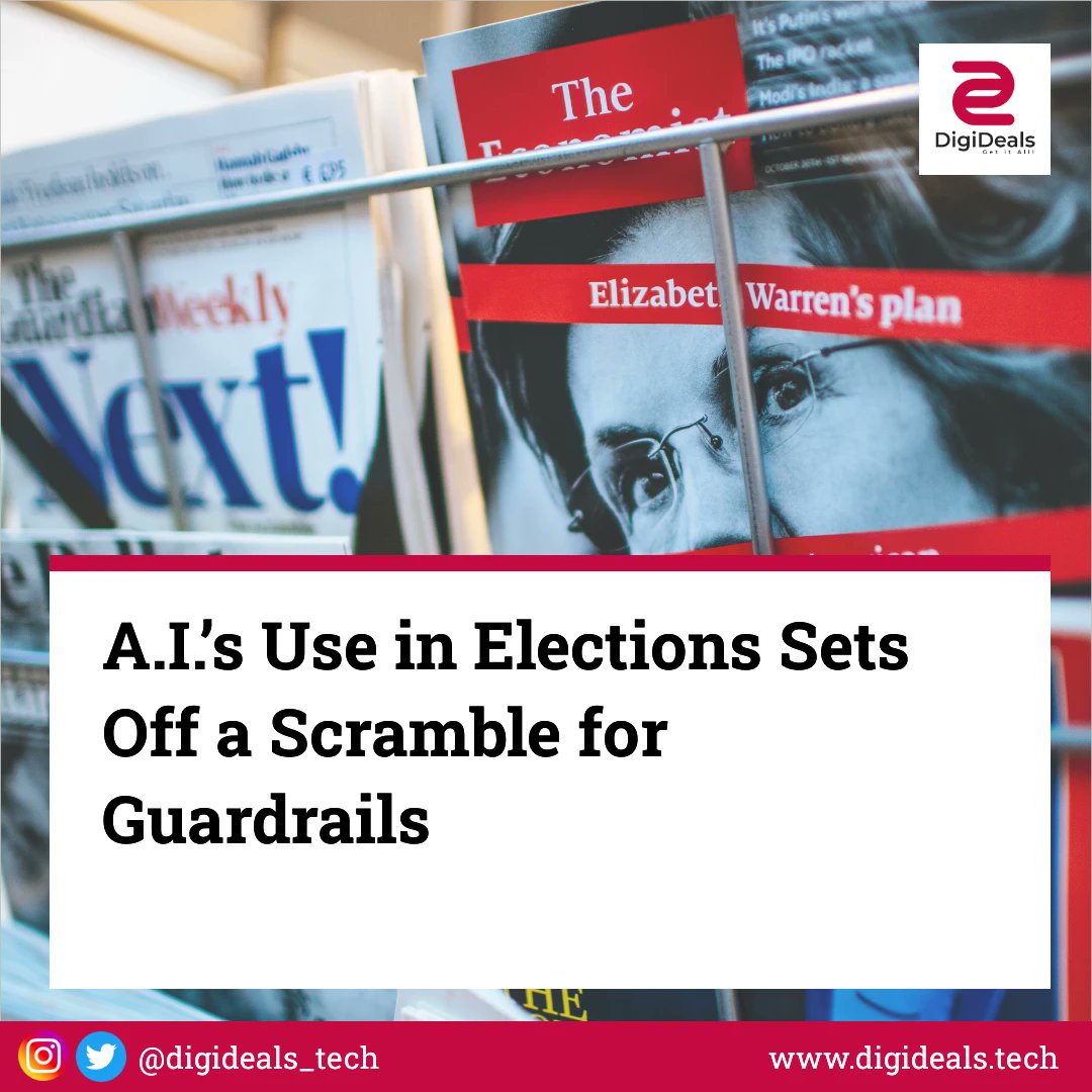 DigiDeals_tech's tweet image. A.I.'s Use in Elections Sets Off a Scramble for Guardrails
nytimes.com/2023/06/25/tec…
#AIElections #Guardrails