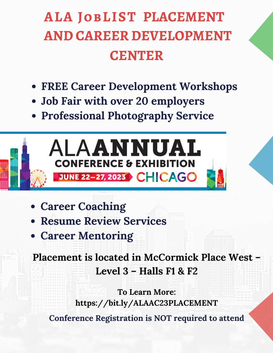 alaplacement's tweet image. #ALAAC23 is HERE! Join us for an open dialogue with HR professionals about what to expect in the current job market. This session starts in 10 minutes! We are located in McCormick West - Level 3 -Halls F1 and F2! #ALAAC23PLACEMENT