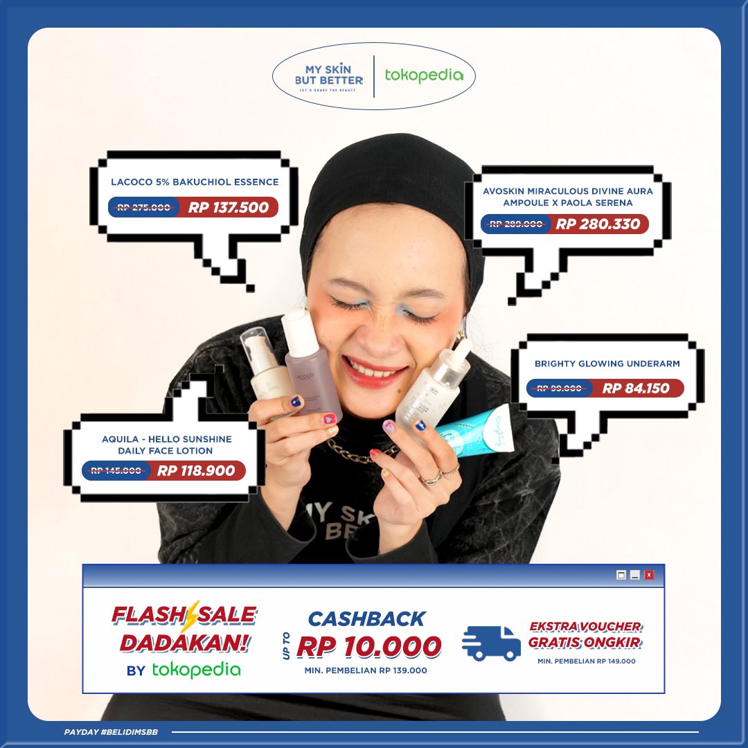 msbb_id's tweet photo. Yang suka checkout di Tokopedia mana suaranya? 🎤

Ada banyak promo menarik nih! Ada vocuher diskon, cashback, dan gratis ongkir juga. Waktu yang tepat buat belanja😍

Selama periode payday sale ini bakal ada flash sale dadakan juga⚡️
https://t.co/8pCL2QZ4Nj https://t.co/A4F0RaJ00C