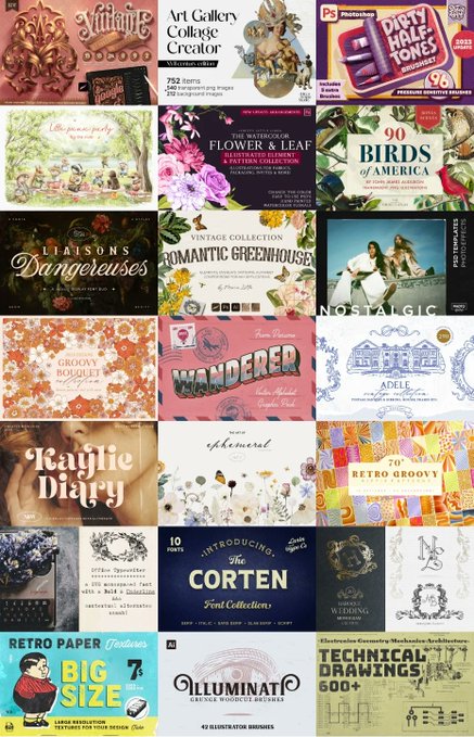 RozSpirations's tweet photo. 2 DAYS LEFT
FOR VINTAGE ART LOVERS...
CHK @designcutsdeals Exquisite Emporium Vintage Collection at:
https://t.co/G4mdAQtXaA 

A wide array of frames, patterns, fonts, papers, textures, brushes &amp;  effects – Everything to bring the past to the present. https://t.co/lU1Wt2o0EM