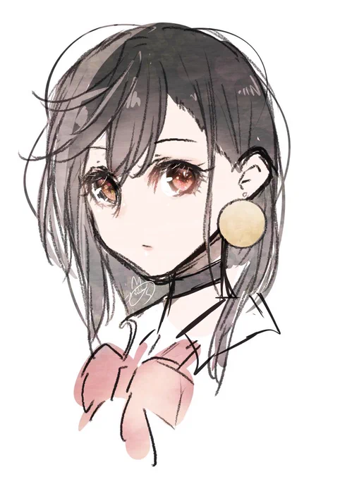 寝る前ささっとお絵描き。 ダンダダン 綾瀬桃