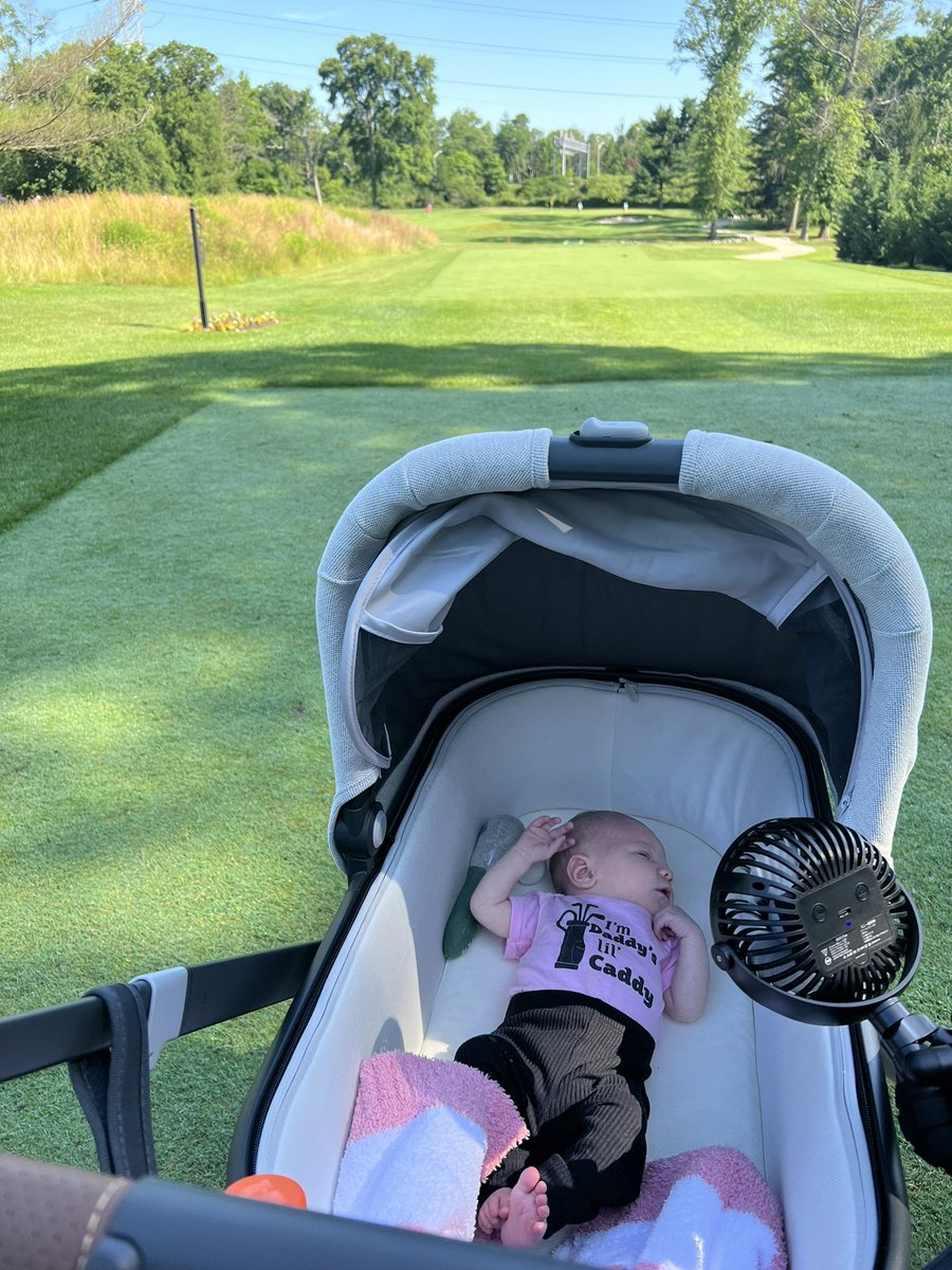 Connor_J_Hughes's tweet image. Them: You better get your golf in now. You’ll never play when the baby comes.
Me: You’re probably right. Unless …