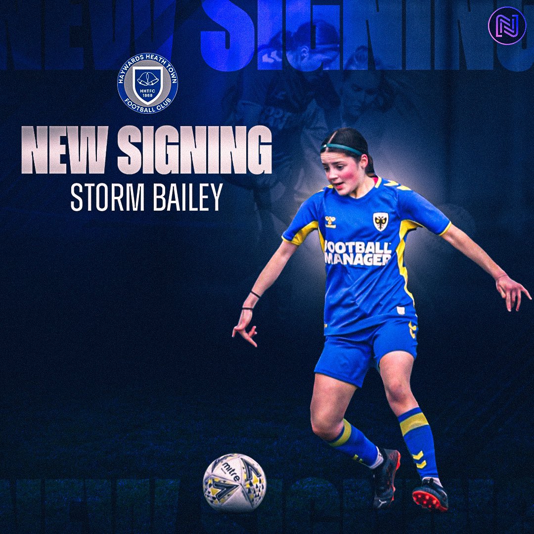 𝐒𝐭𝐨𝐫𝐦 𝐢𝐬 𝐛𝐥𝐮𝐞

We are delighted to welcome the tenacious midfielder Storm Bailey, who joins us from @afcw_women 

#HHTFC #OneTownOneTeam