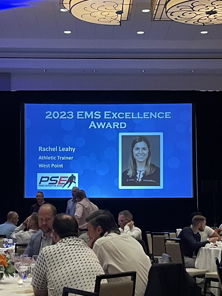 Congratulations to our very own Rachel Leahy who received the 2023 EMS Excellence Award last night at the annual <a href="/PHATS_SPHEM/">PHATS/SPHEM</a> conference 👏⚔️

#GoArmy