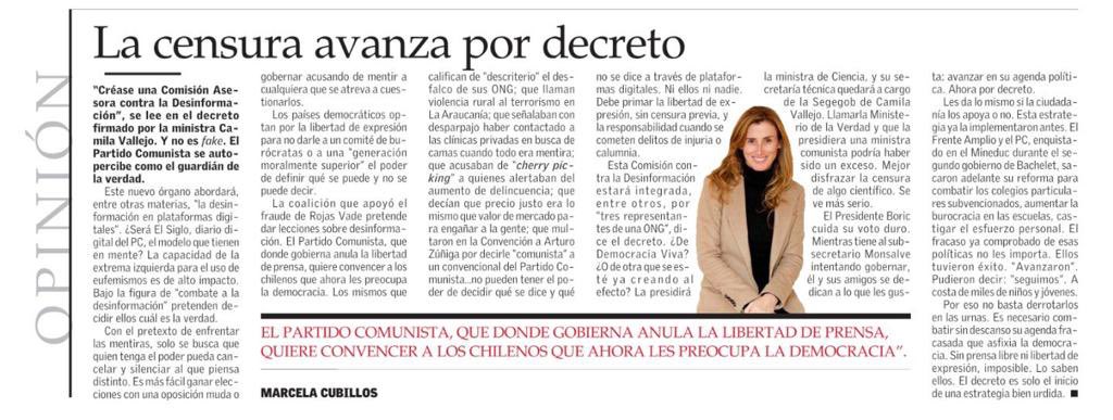 No basta derrotarlos en las urnas. Es necesario combatir sin descanso su agenda fracasada que asfixia la democracia. 
Sin prensa libre ni libertad de expresión, imposible. Lo saben ellos. 
El decreto es solo el inicio de una estrategia bien urdida.