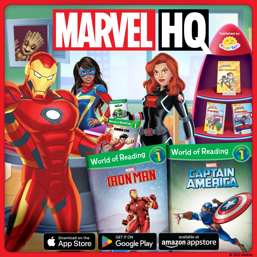 #MarvelHQ has your kids covered with fun books featuring their favorite Marvel Super Heroes and word support to help them learn to read. 📚 ✨ Download Marvel HQ today and watch your child save the day with their new reading skills! 👉bit.ly/3r3xVOm