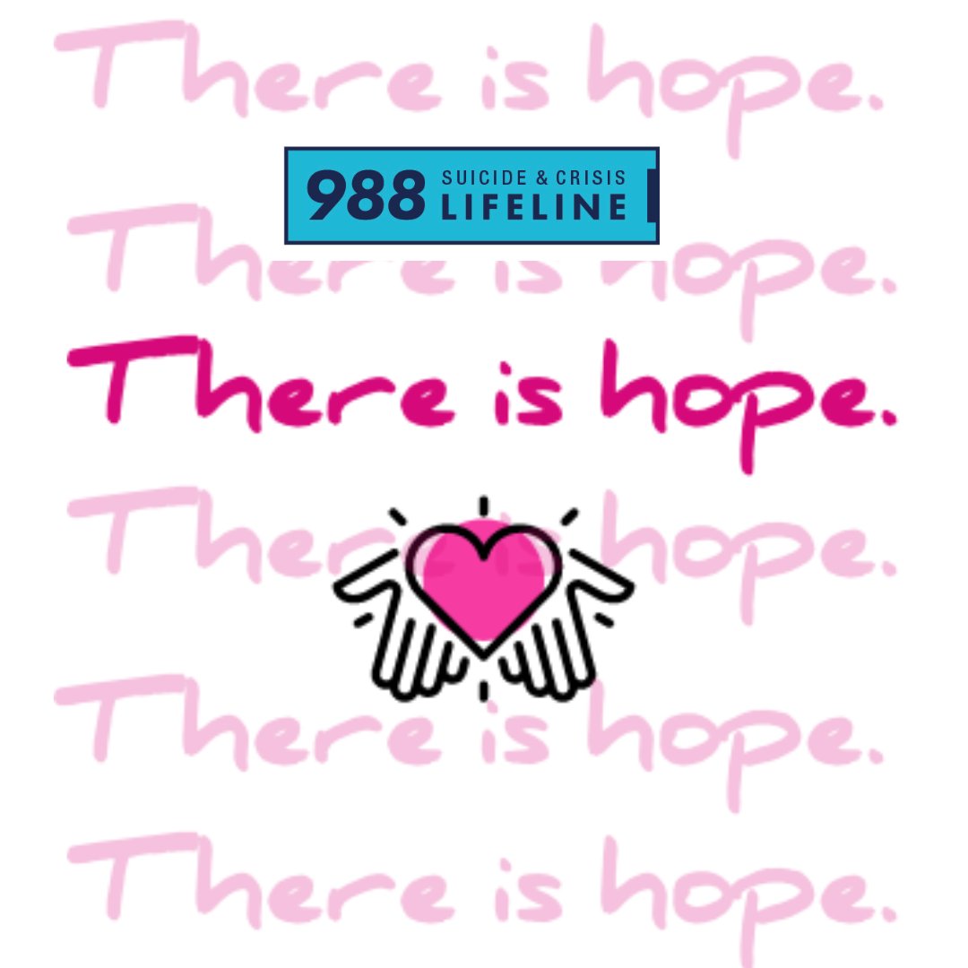 Let’s spread hope! The @988Lifeline helps thousands of people overcome suicidal crisis or mental-health distress every day. 

Call or text 988 or chat 988lifeline.org if you or someone you know needs support. #988lifeline #suicideprevention