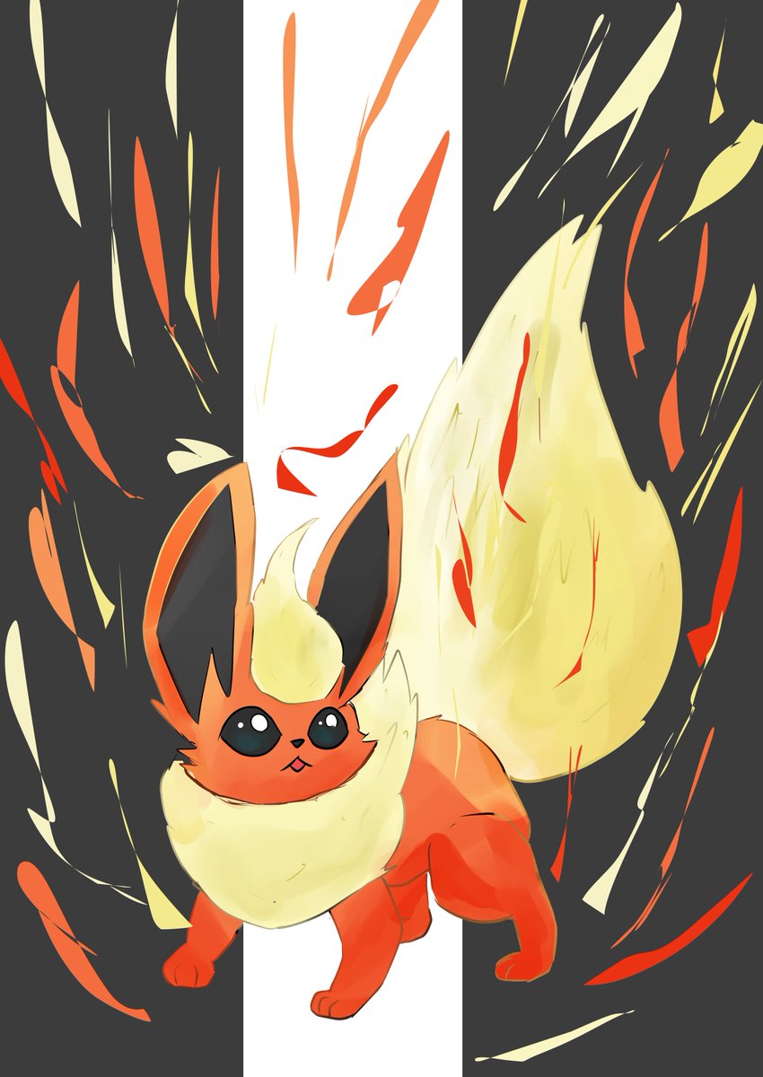 ポケモン「#ポケモン版深夜の真剣お絵描き60分一本勝負 ブースター!!」|ぽてばらぼでーのイラスト