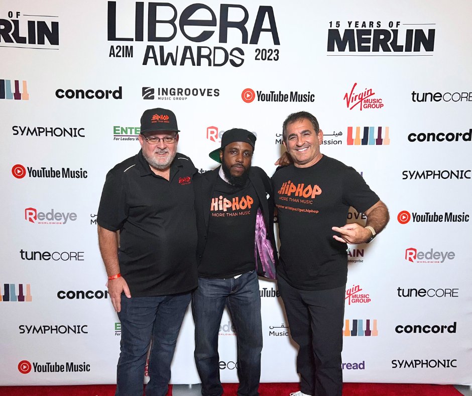 .HipHop team on the red carpet at the 2023 Libera Awards
#a2imindieweek #liberaawards2023
@LiberaAwards @a2im @merlinnetwork @ScottPruitt88 @ajenewatsonllc @MonteCahn