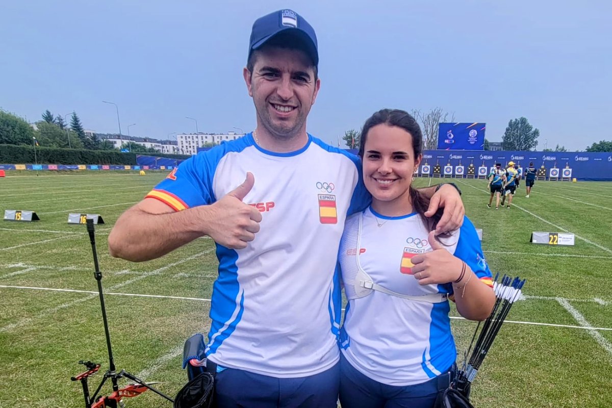 Esto es importante Alvariño y Canales ganan el oro en el equipo mixto de tiro con arco y logran la plaza olímpica marca.com/otros-deportes…