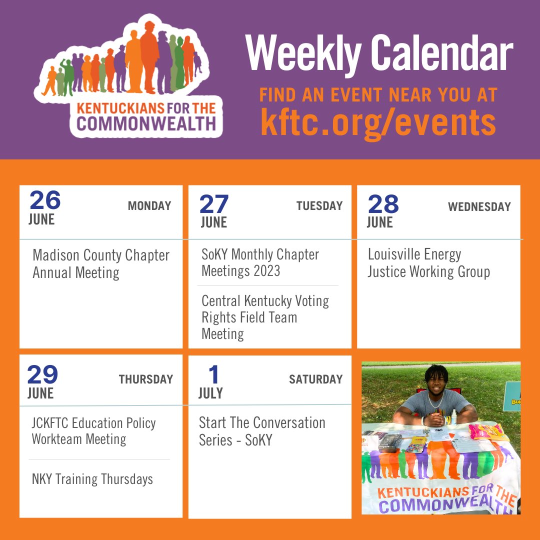 Are you a Kentuckian ready to make a difference in our Commonwealth? Join KFTC for one of our events this week at kftc.org/events