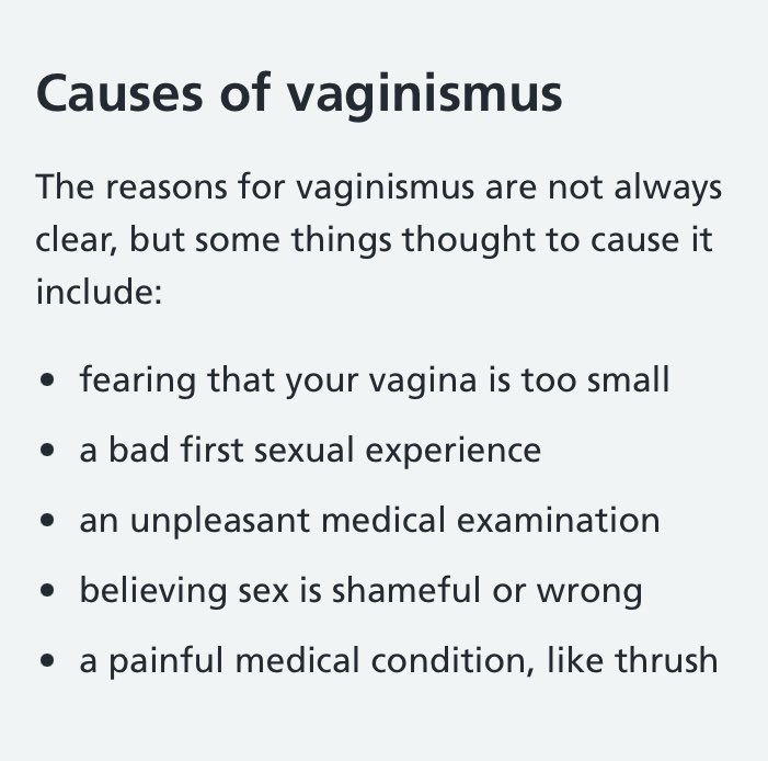 Working on my ISVA coursework, was shocked to see that “bad sex” is listed as a cause for vaginismus, but rape isn’t 🙃

Reminds me of being told by my GP to have some wine before sex to help me relax… instead of referring me for therapy 

#badsexispolitical #ISVA #RSHE