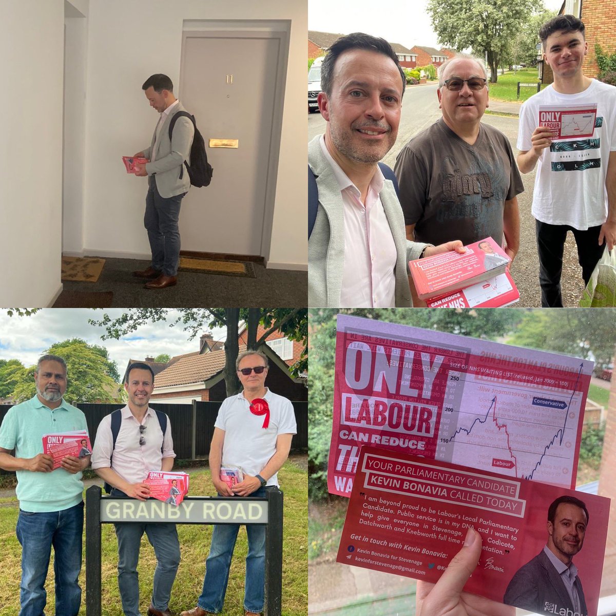 StevenageLabour's tweet photo. Our team returned to the doorsteps this weekend for some #SummerCampaigning
Led by our brilliant parliamentary candidate @kevinbonavia, here’s just a few of our teams who spoke to residents in Woodfield
Voters near the Lister enthused about about our plans to fix the NHS https://t.co/50SuEwSIIv