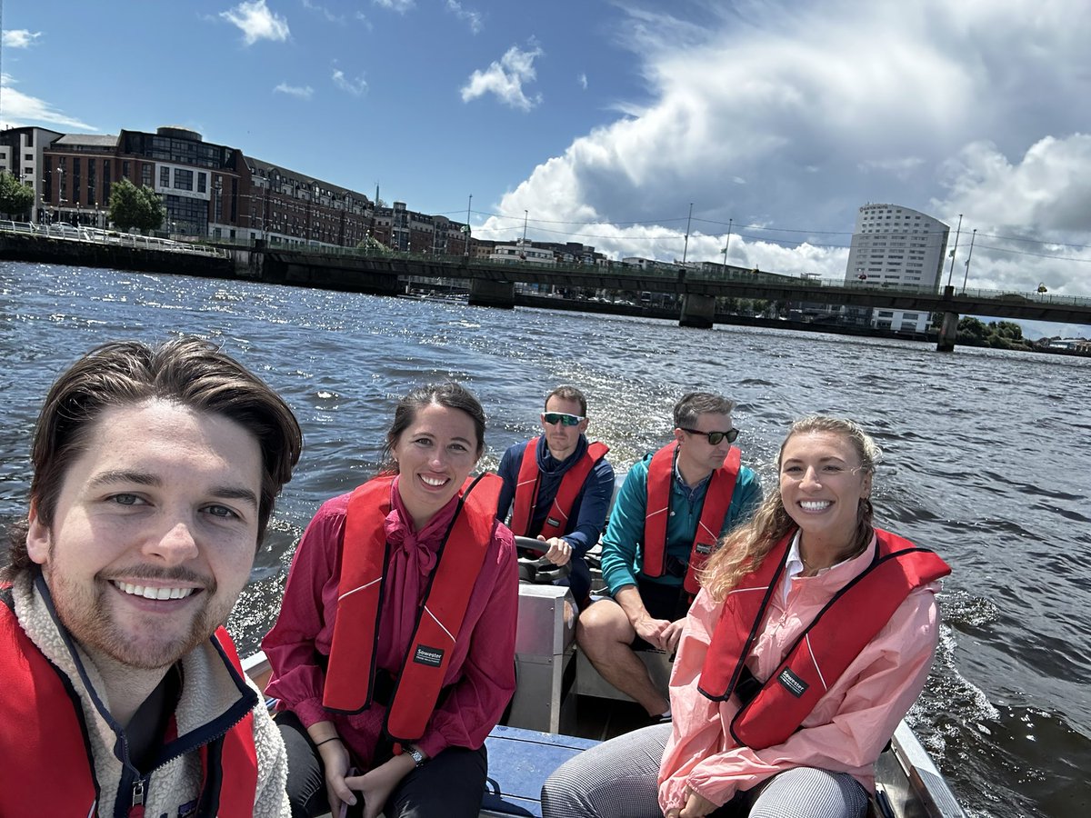 chrisPinpoint's tweet photo. Not every day you get to show the @Forbes team around limerick from the river 😁 even if we did did need some mid water refuelling 😬😂😂 https://t.co/Q7vBm6L0Rs