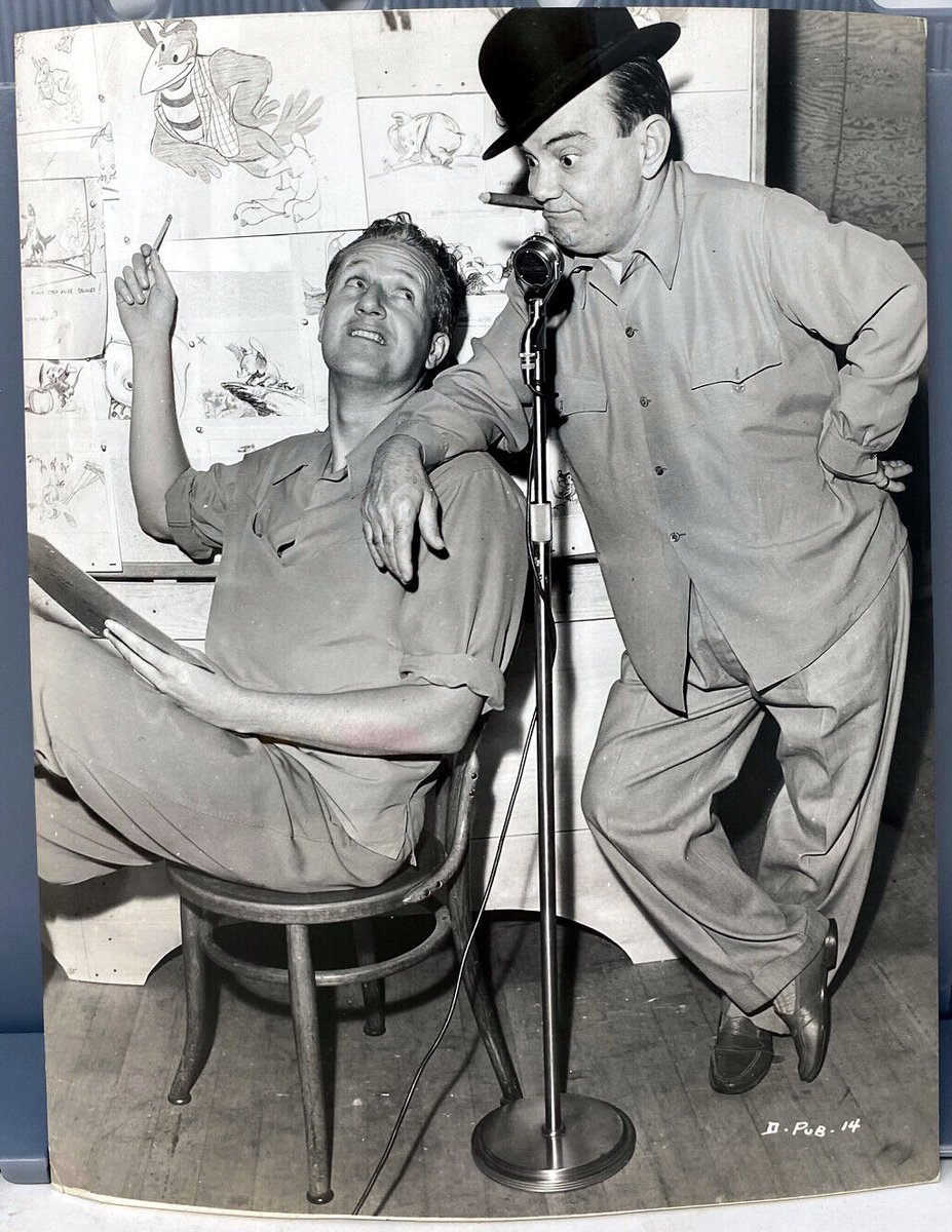 1941 photo with Jack Kinney (1909-1992). He started at Disney studios in 1931 until 1957 when he was fired. He is most celebrated for his series of cartoons in which Goofy demonstrates how not to play a variety of sports.