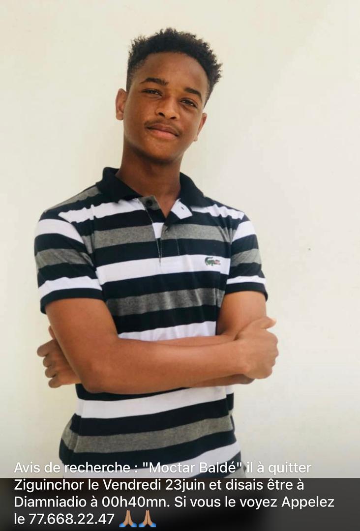 JeuneRiicheSbu's tweet image. 🚨🚨🚨 Avis de recherche:
Moctar Balde il a quitté Ziguinchor le Vendredi 23 Juin et disait être à Diamniadio à 00h40

Si vous le voyez contactez le
77 668 22 47

#Rtapprecies