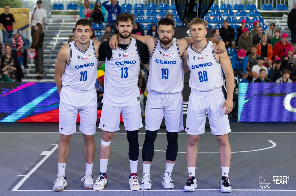 NHOSTRAVA2's tweet photo. 🇨🇿 Kevin Týml,  Michal Svoboda a Matěj Snopek nakonec na @europeangames2023 skončili ve čtvrtfinále a obsadili 6. místo. Děkujeme za hezkou reprezentaci na těchto Hrách.  #nhostrava #3x3basketball #EuropeanGames2023 https://t.co/PLgSrgK8Qn
