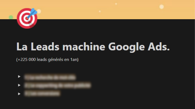 Martin_AdsBack's tweet image. Après avoir généré 225 000+ leads en 1 an sur Google Ads.

Je t'ai préparé un document sur la méthode EXACTE que j'utilise pour faire de mon Google Ads une machine à clients.

Follow, RT &amp;amp; commente "leads" pour le recevoir en DM