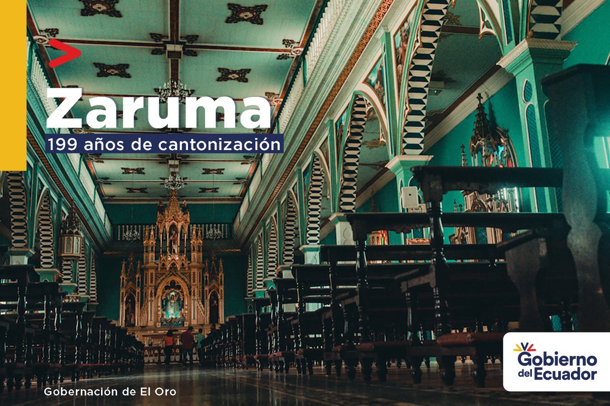 GoberElOro's tweet photo. Felicidades al Pueblo Mágico del Ecuador, #Zaruma en sus 199 años de cantonización. El gobernador @ByronZapataS y quienes son parte del #GobiernoDelEcuador renuevan su compromiso de seguir trabajando por el bienestar y desarrollo de su gente.

@LassoGuillermo 
@henrycucalon https://t.co/XL4h2MfB2g