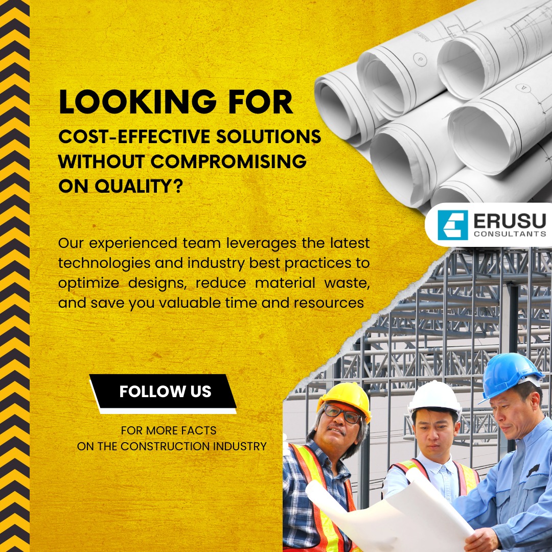 ' Looking for cost-effective solutions without compromising on quality? '
Experience efficiency like never before!
#StructuralEngineering #CostSavings #structuraldesign #erusuconsultants #construction #quality #designs #costeffectiveness