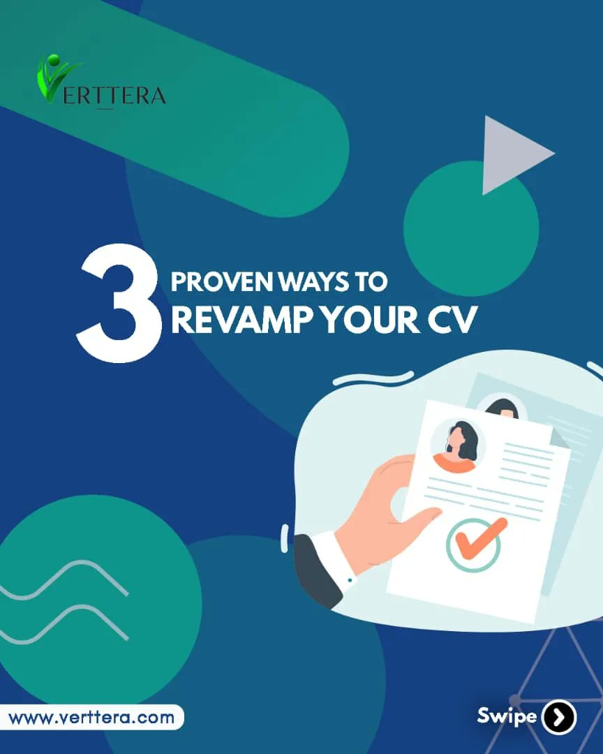 Vert_tera's tweet photo. Here are five (3) proven ways to revamp your CV for more credibility

#BankyW      #Adesua https://t.co/IlyBgEFJHX