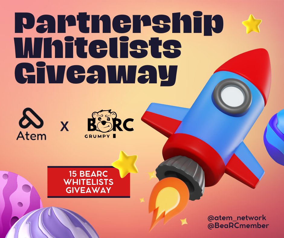 atem_network's tweet photo. Atem Network x @BeaRCmember WLs #Giveaway 

💰 15 BeaRC WLs
Get early access to the 1st upgradable #OrdinalsNFT  

✅ Enter https://t.co/a4uMIFKdfW

⏰ 42 hrs to win! 

Good luck! 🐻🚀 #BeaRC #Whitelist #Giveaway https://t.co/uI4t8p2Vvn