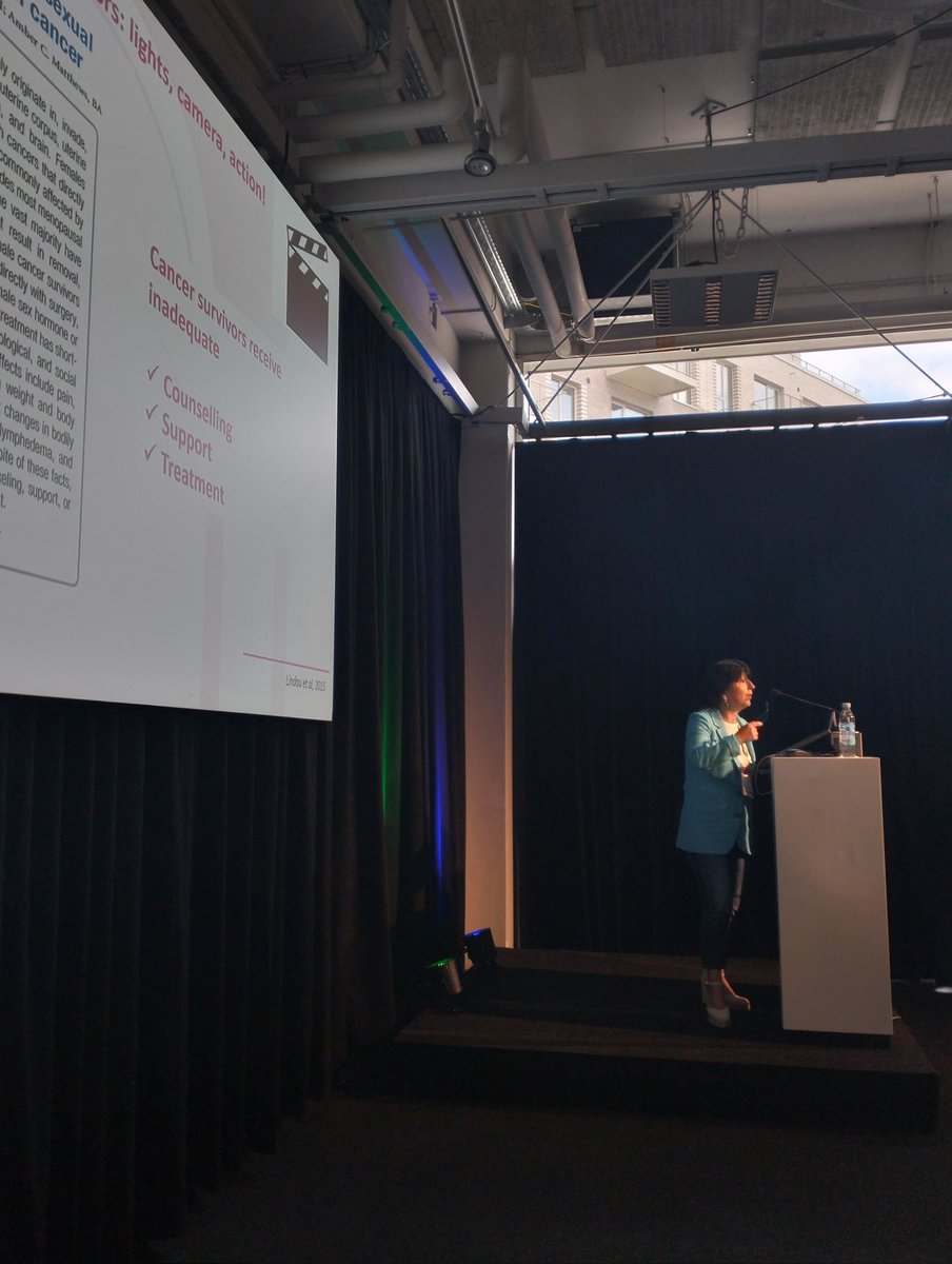 Gyn care for cancer survivors is not only fertility: last session of the day on psychological well being and sexual health in cancer survivors!

Here @RossellaNappi discussing strategies to manage symptoms in females 👇#ESHRE2023