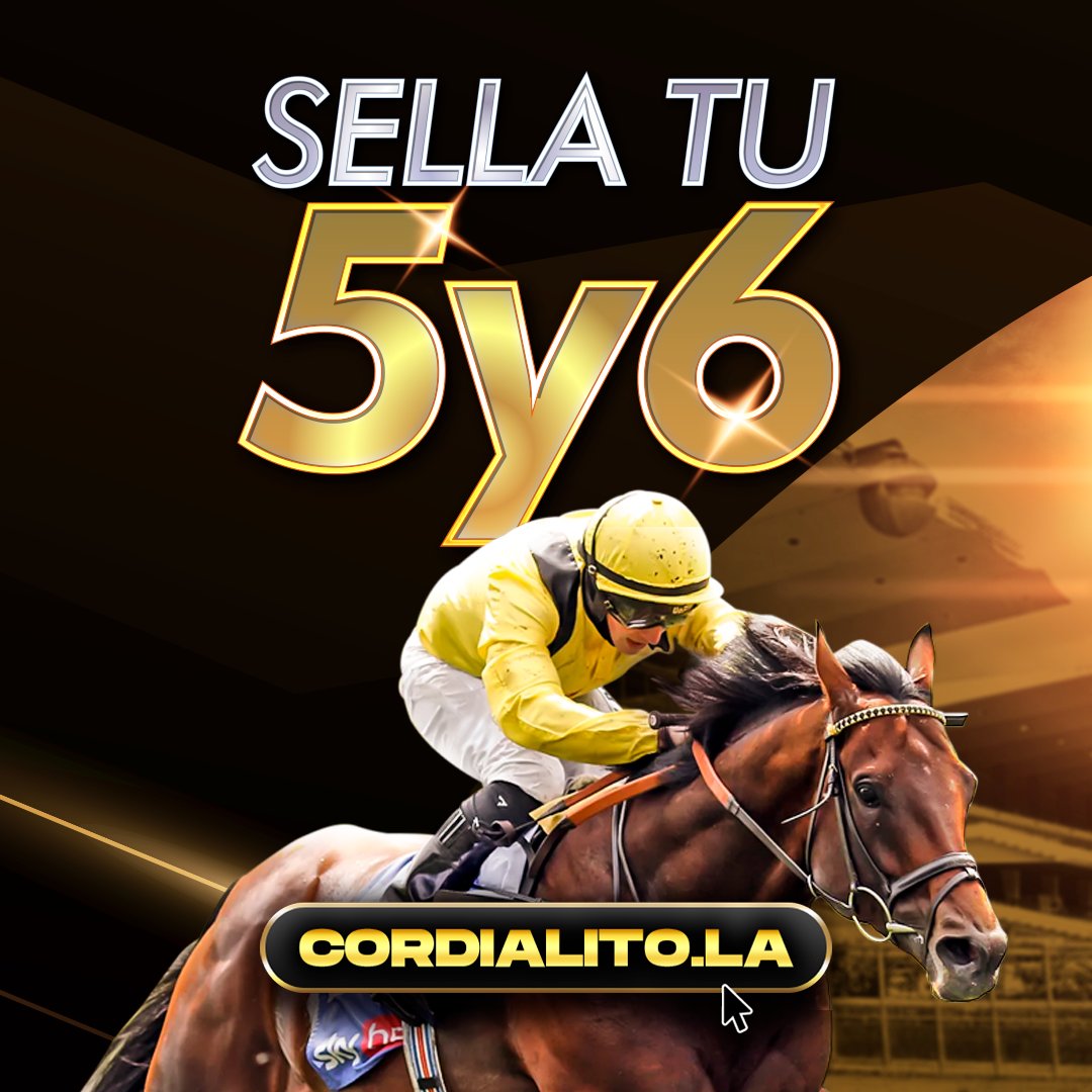 GrupoCordialito's tweet photo. #LaRinconada 🇻🇪 | SELLA TU 5Y6 EN https://t.co/r9xnOnCqJe 🥇
Día de carreras en el Hipódromo La Rinconada 🐴, y tú puedes sellar tus tickets de 5y6 Nacional 🇻🇪, Loto Hípico y Pool de 4, en La Plataforma de Los Campeones 🏆, https://t.co/8HevdZHGQ6 🥇
#5y6Nacional #LotoHipico https://t.co/4RmgG3CA5w