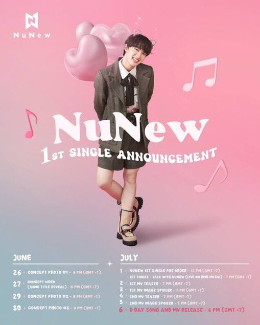 We got the schedule 🫶🏻😭

#NuNew1stSingleSoon