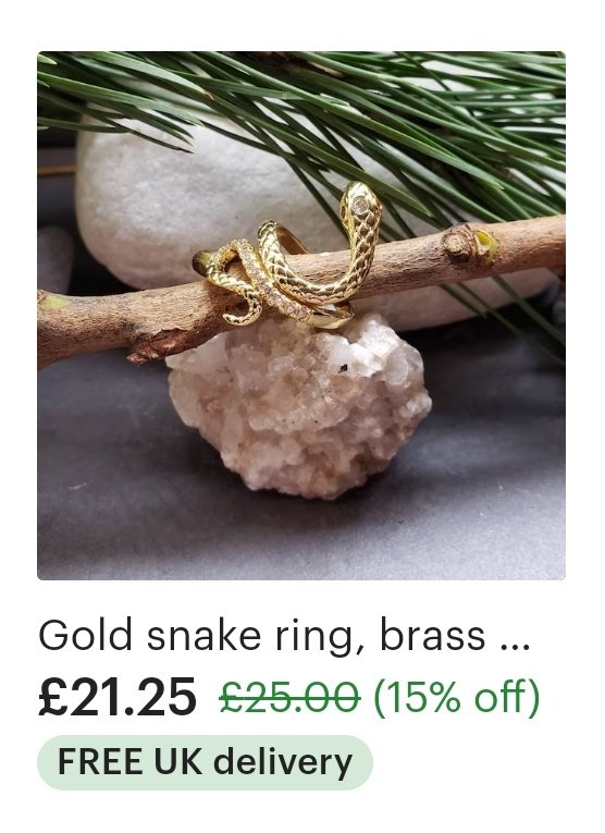 Adjustable golden Brass cubic zirconia Snake #Ring 
Now on SALE free UK delivery 💌 
#Jewellery #GiftForHer #Fashion #Jewelry #Accessories 

etsy.com/listing/100027…