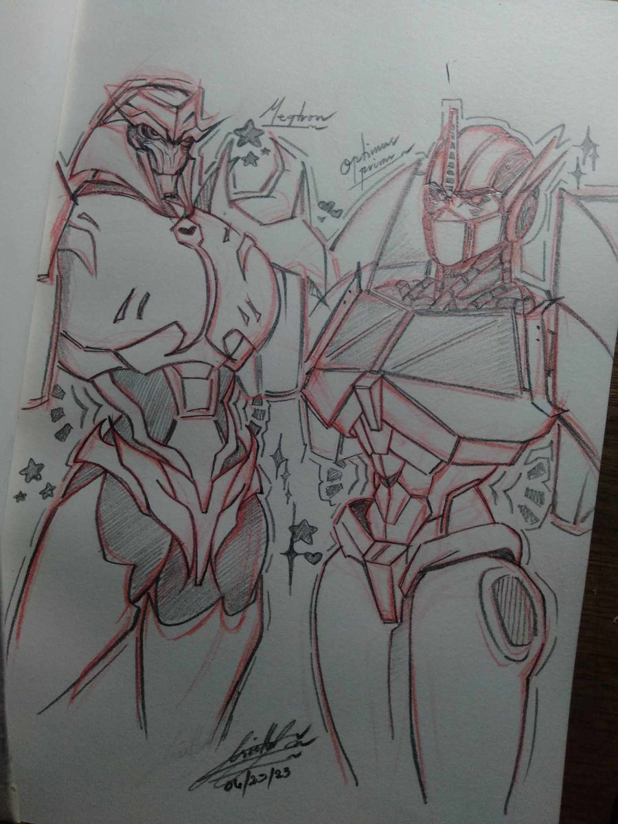 finally able to draw two robo daddies-

#Transformers  #transformersprime #megaop #transformersfanart #Megatron #OptimusPrime #Maccadam #tpf #tfpfanart