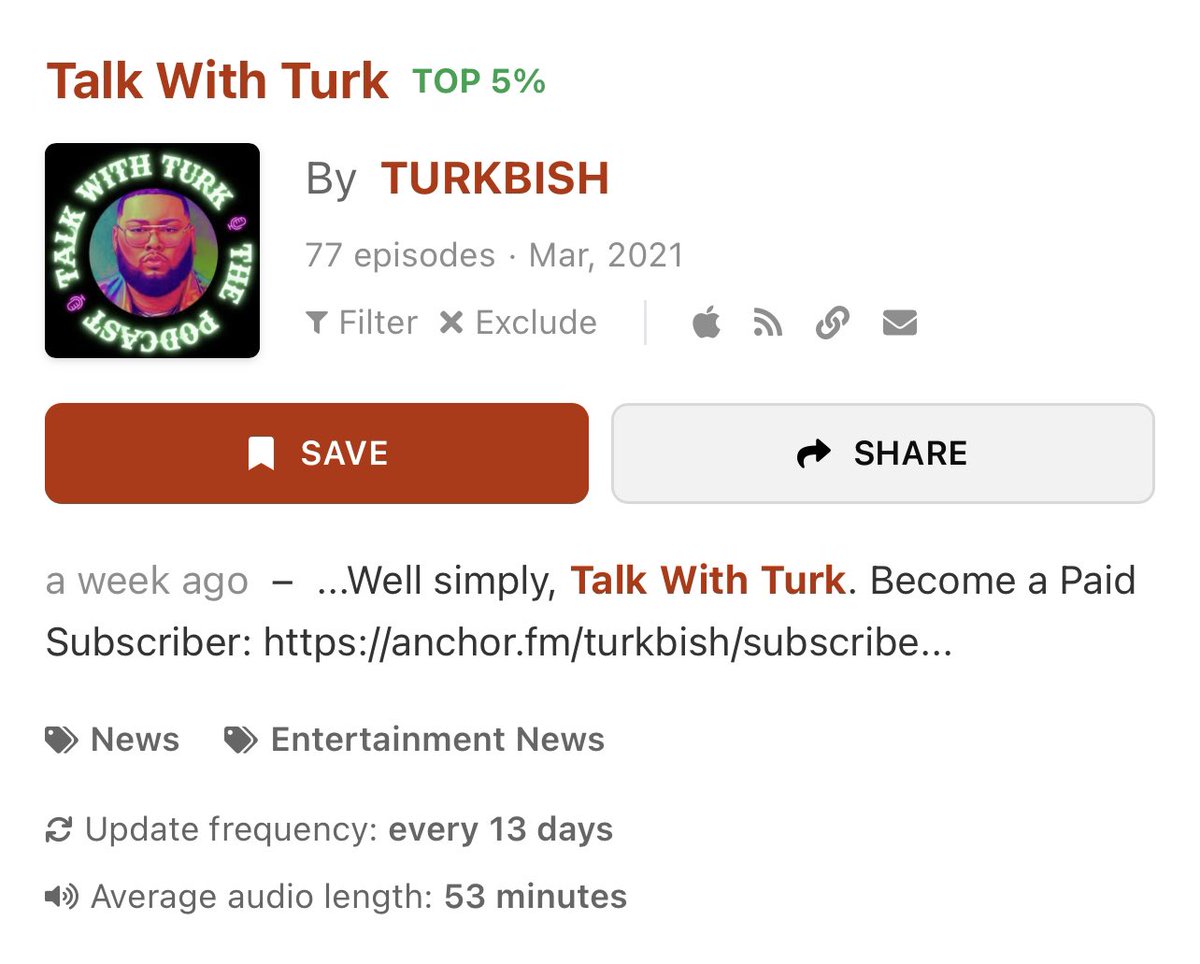 TURKBISH_'s tweet photo. Also, with only 77 episodes, Iβve managed to become an international chart topping podcast and radio host in over 12 countries! Im in the TOP 5% of podcastβs in the world out of 3 MILLION!!!!! #TalkWithTurk #Power109Radio π https://t.co/YZBGRD79Qd